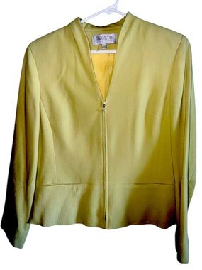 Worth Pale Light Green Tailored Women's Blazer size 6P Petite